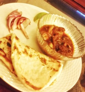 chilli chicken with naan